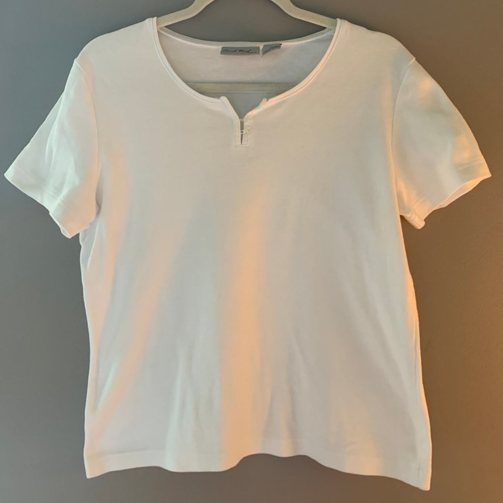 🌊Coral Bay White Short Sleeve Blouse